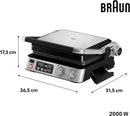 Braun, MultiGrill 7 Contact Grill CG 7040 Black/Stainless Steel