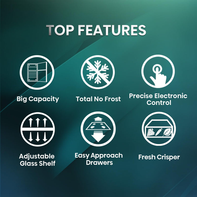 Hisense, Two Door Top-mount 635L Freezer Fridge