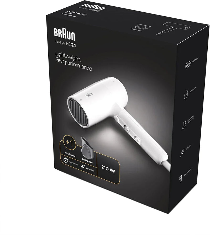 Braun, HD2.1 Hair Dryer 2100 Watts BRHD210SDE