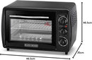 Black+Decker, 1380W 19L Toaster Oven