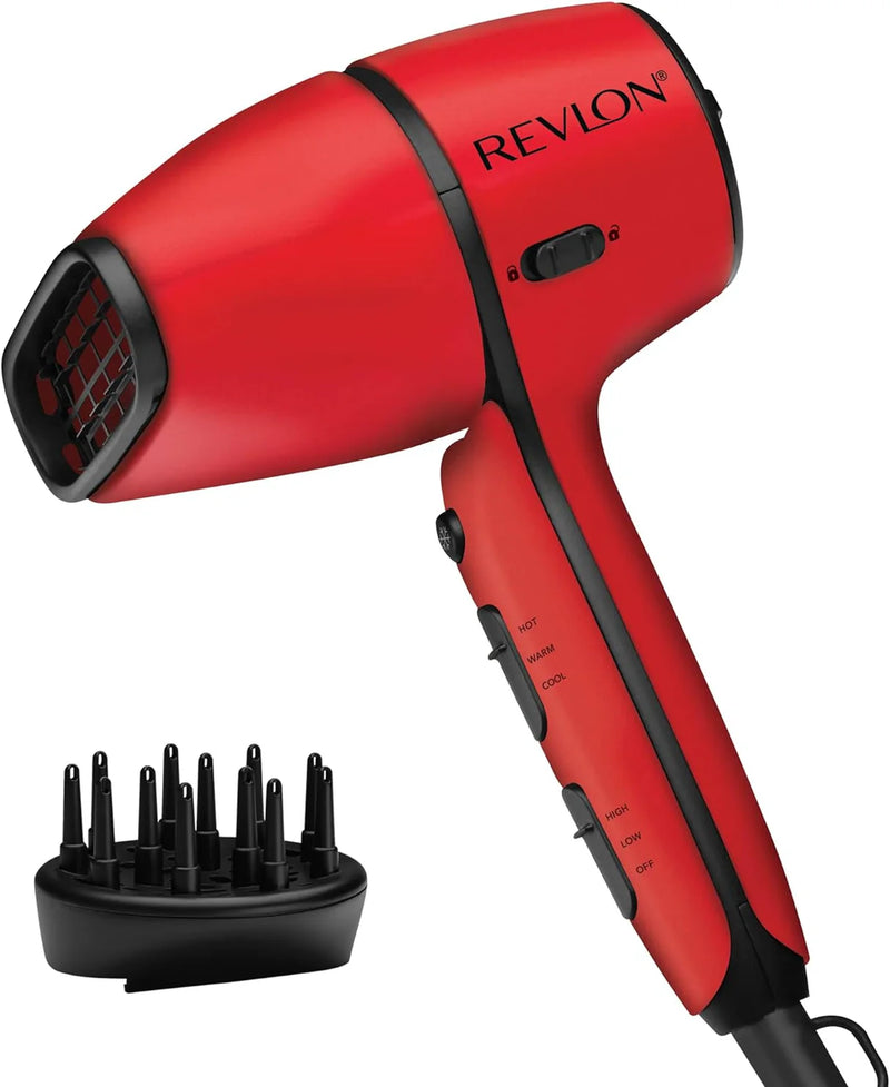 Revlon, Airflow Control Hair Dryer – Compact Hair Dryer with Integrated Rotating Concentrator and Curl Diffuser, 2000W – RVDR5320