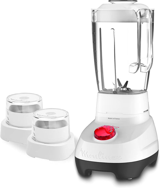 Moulinex Pulseo LM17GD enkele blender 400 W, smoothie mixer met 4 messen 700 ml en draagbare container 600 ml