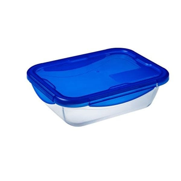 Pyrex, Cook & Go Glass Rectangular Dish With Lid, 1.7L, 282PG00