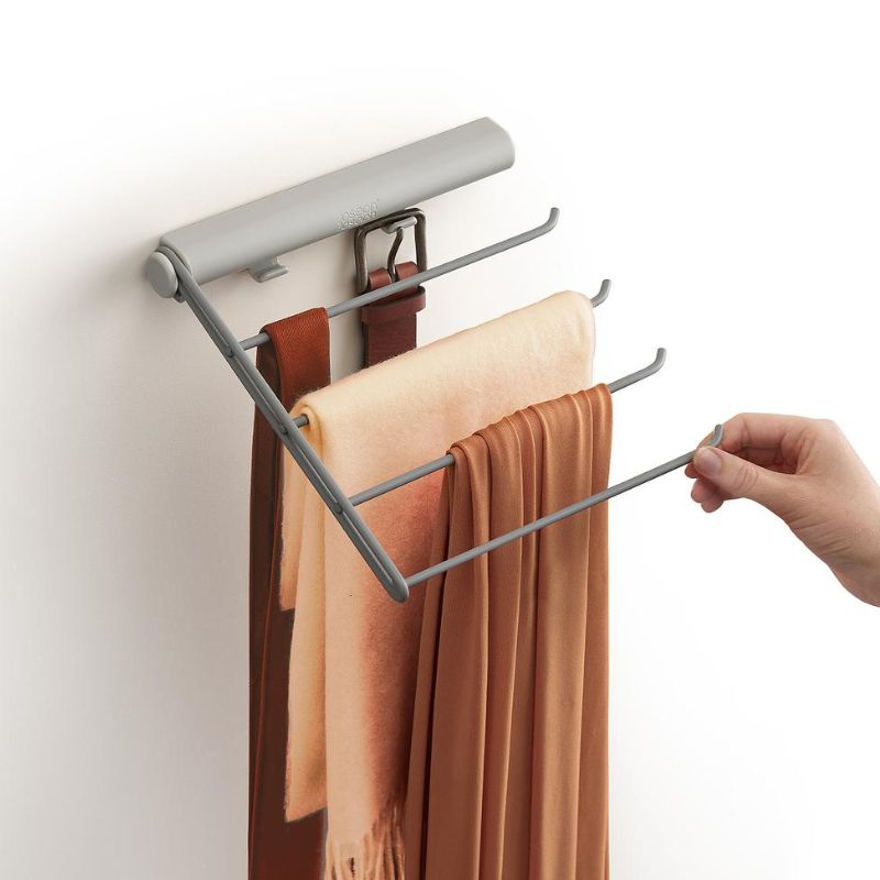 Joseph Joseph, Orderly™ Ecru Belt, Tie & Scarf Hanging Rail