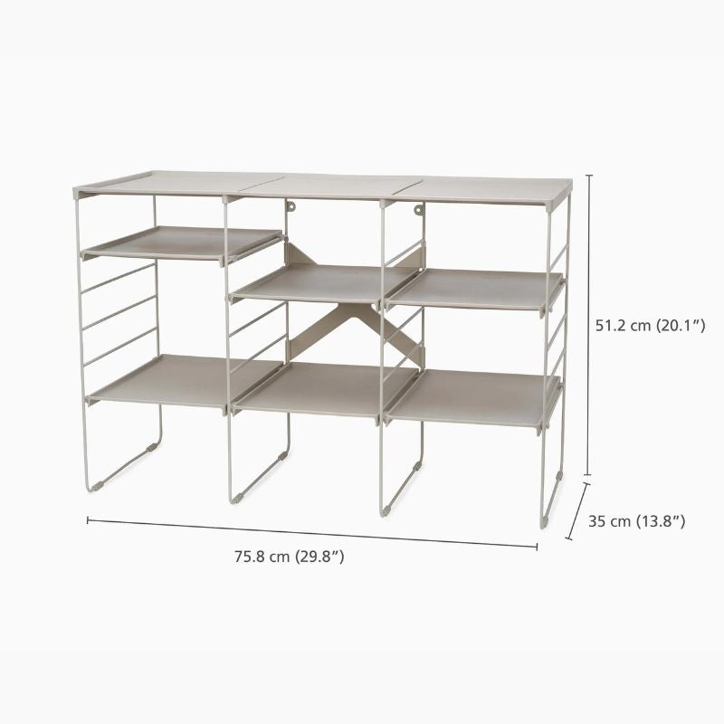 Joseph Joseph, Level™ Plus Large Adjustable Ecru Shoe Rack