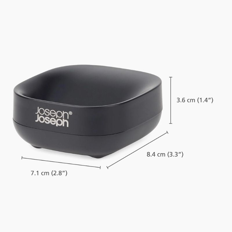 Joseph Joseph, Slim™ Compact Matt Black Soap Dish