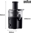 Braun, Multijuice 5 Sj5000 800W Cold Extraction Juicer Xl Feed Chute Black