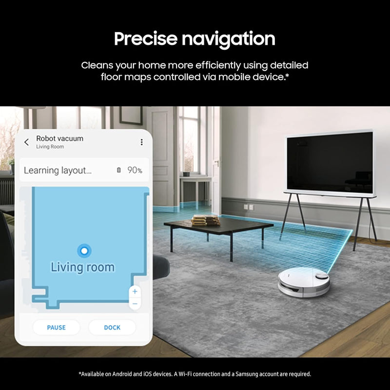 Samsung, Jet Bot Robot Vacuum Cleaner, White