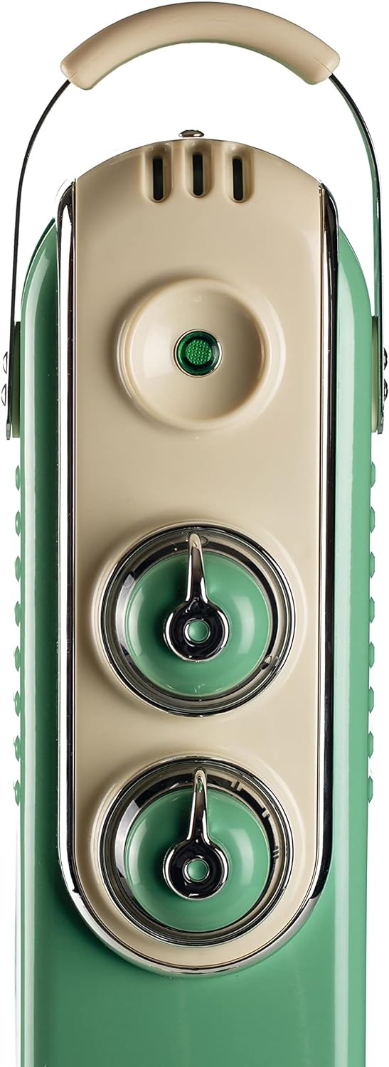 Ariete, Vintage Oil Radiator, 9 Heating Elements, 3 Power Levels, Green