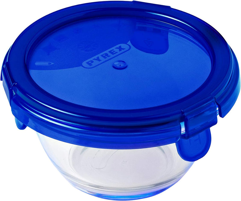 Pyrex, Cook & Go Glass Round Dish With Lid 0.2 L/Diameter 11 Cm