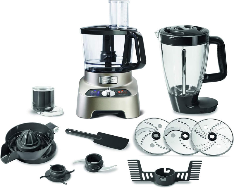 Moulinex, Double Force 3 Litre Force Food Processor, 1000 Watts, Silver /Dark Gray