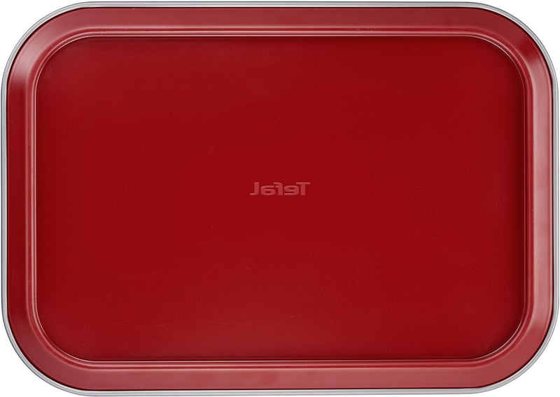 Tefal, Delibake Hinged Oven Dish 36 x 24 cm Carbon Steel Red