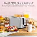 Black+Decker, 2-Slice, 1050W, Stainless Steel, Dual-Side Heating, 6 Browning Levels, Defrost, Reheat, Cancel Functions, Wide 36mm Slots, Removable Crumb Tray, Sleek Design