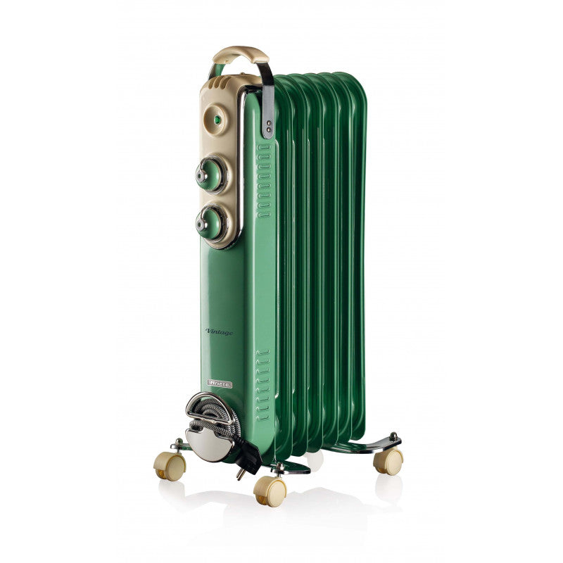 Ariete, Vintage Oil Radiator with 7 Heating Elements, Green