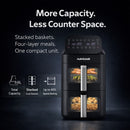 Nutricook, AFDS330 Duo Stack Air Fryer Pro 9 6L ( 2 x 4 8L ) 2700W