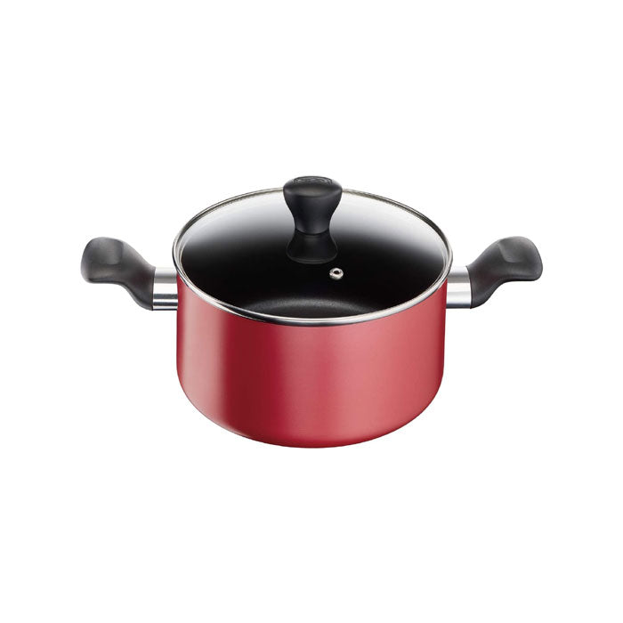 Tefal, Super Cook Set 9 pieces Non-Stick Cookware Aluminum – RED – B460S984