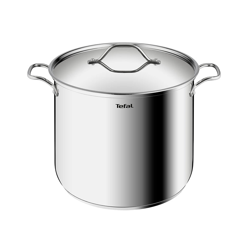 Tefal, B8649004 Intuition G6 Stockpot Stainless Steel With Glass Lid, 28 cm