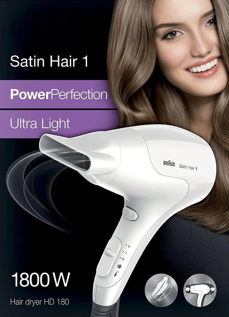 Braun, Satin Hair 1 Hair Dryer HD180