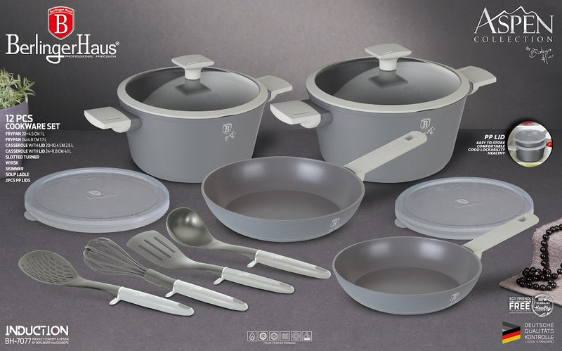 Berlinger Haus, 12-Piece Cookware Set Aspen Collection