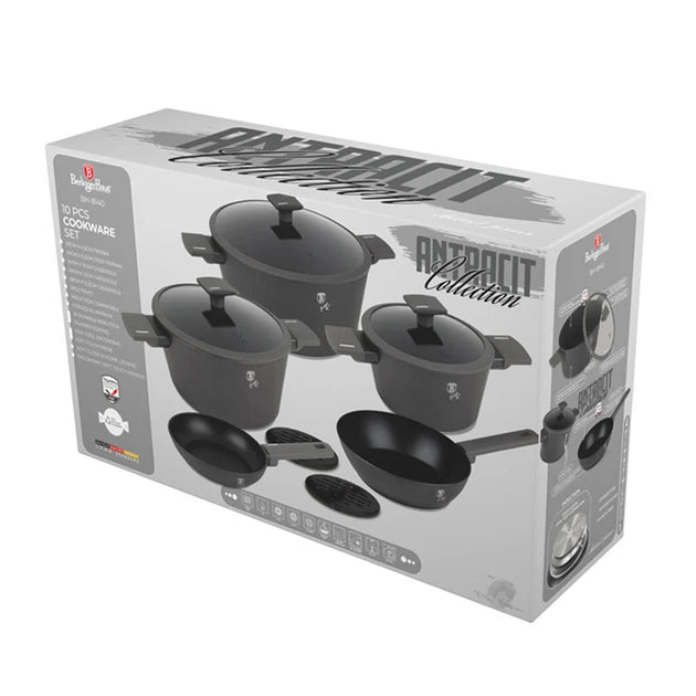 Berlinger Haus, 10Pcs Cookware Set, Matt Anthracite