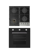 Campomatic Built-in Bundle | 60cm Oven Gas/Gas +Top Black Glass