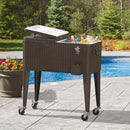 Aqualux, Outdoor Cooler Ratan Brown 80 Liters