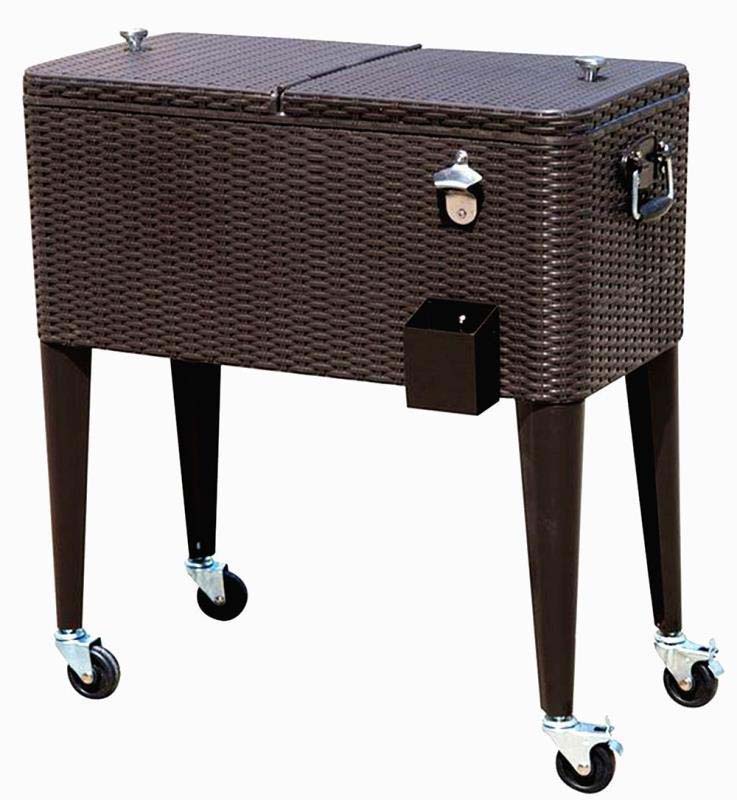 Aqualux, Outdoor Cooler Ratan Brown 80 Liters