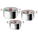 Tefal, Opti'Space Set of 3 Saucepans 18/20/24 cm + lids - Induction
