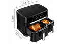 Tefal, Electric Air Fryer Dual Easy Fry XXL (11 Liters, 2700W, Dark Grey)