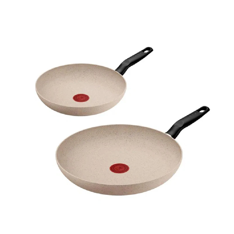 Tefal, G0079053 Essential Beige Frypan Set 2 pcs Induction (Frypan 24cm/ 28cm)