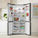 Haier, Four Doors Refrigerator Gray Glass Door 636L