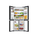 Haier, HRF-580TDBG Refrigerator No Frost, 4 Doors, Twin Inverter, Black Glass