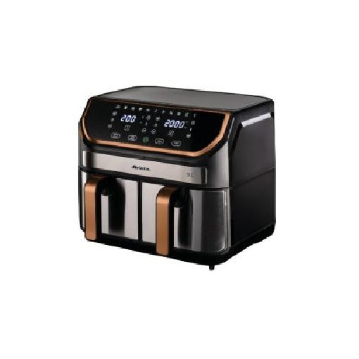 Ariete, 4625/01 Dual Air Fryer 9L, 2100W, Stainless Steel/ Pink Gold