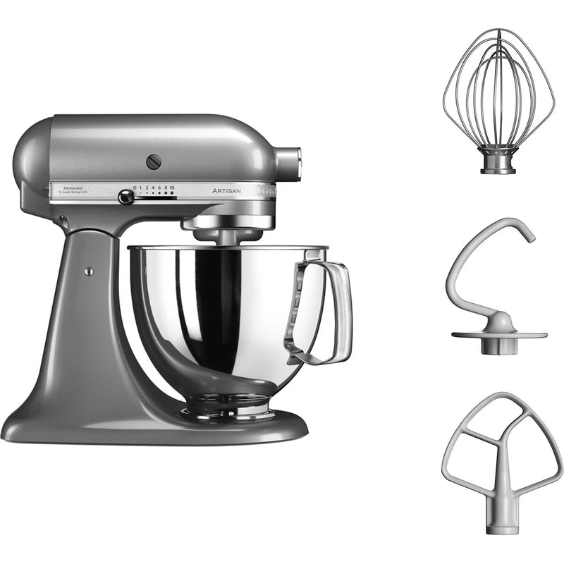 KitchenAid, 5KSM125ECU Stand Mixer 4.8L Counter Silver