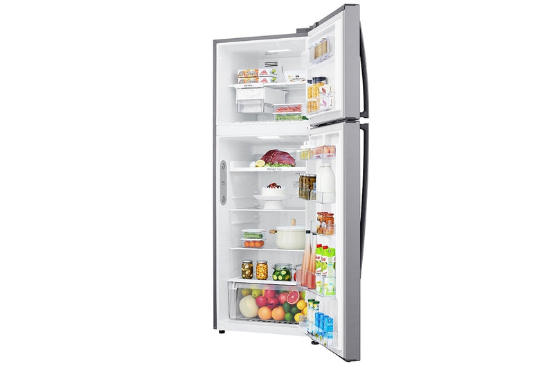 LG, Top Mount Refrigerator, Platinum Silver Color, Smart Inverter Compressor, Door Cooling™, Multi AirFlow