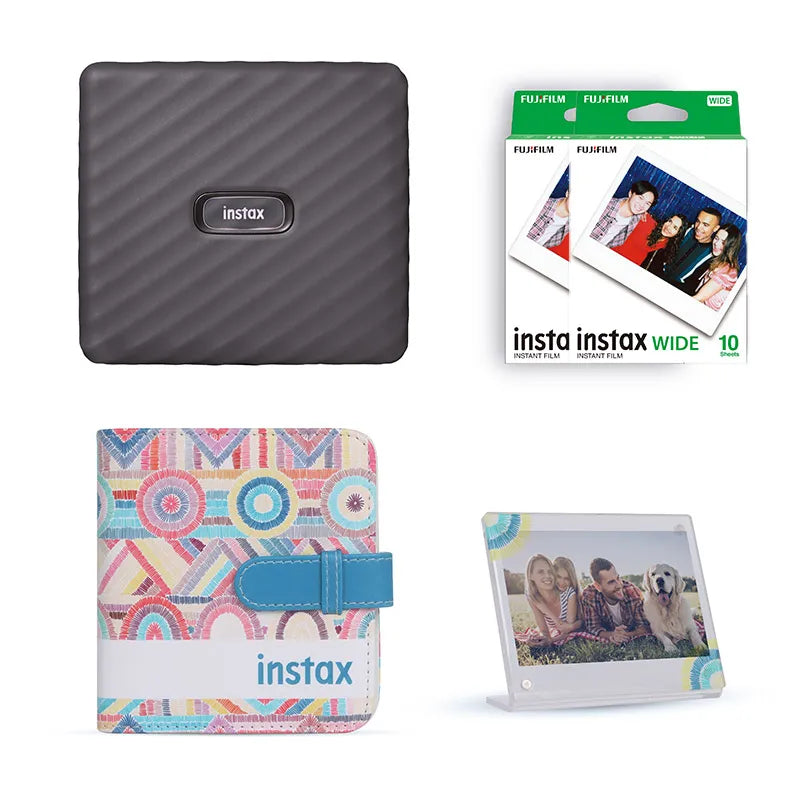 Fujifilm Instax Wide Link Smartphone Printer Photo Kit, Grey