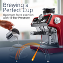 Delonghi, Semi Automatic La Specialista Prestigio Red