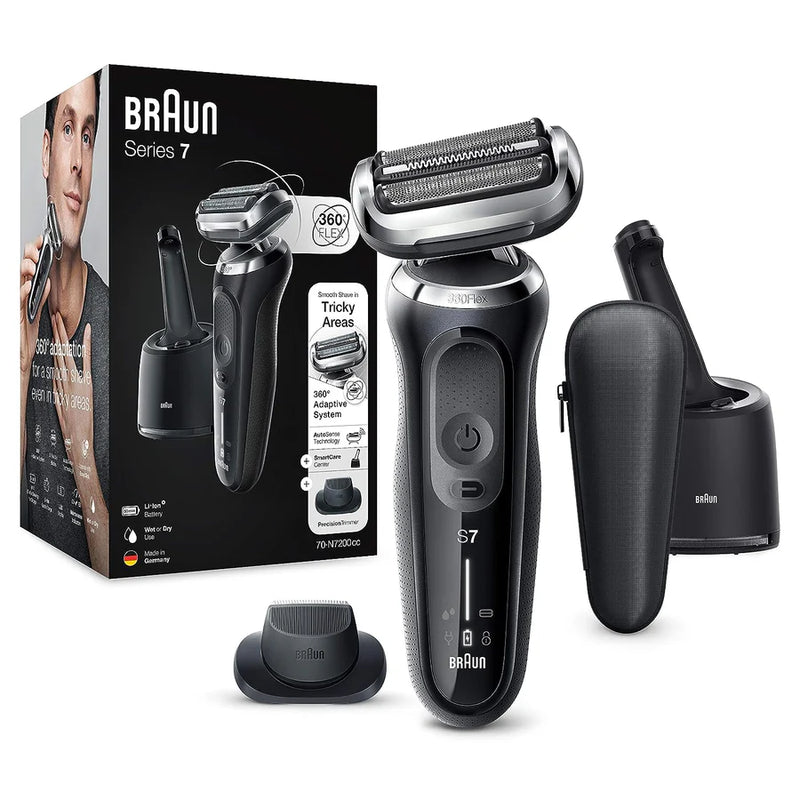 Braun, Series 7 71-S7200cc Wet & Dry Shaver with SmartCare Center