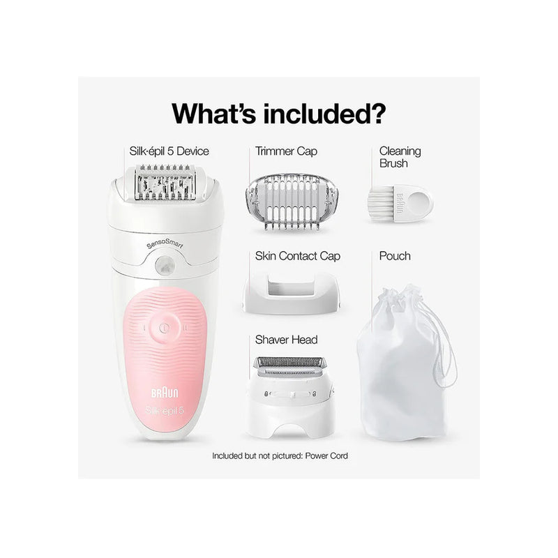 Braun Silk Epil 5-620 Wet & Dry Epilator With 4 Extras including shaver head