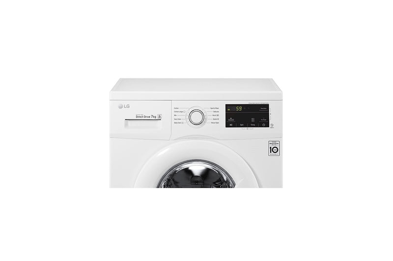 LG, Front Load Washer 8kg, Direct Drive Motor, 6 Motion, White Color