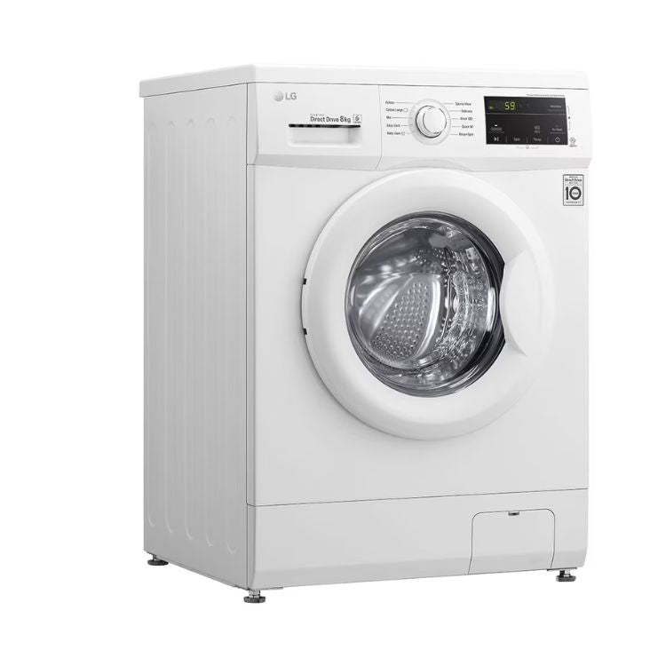 LG, Front Load Washer 8kg, Direct Drive Motor, 6 Motion, White Color