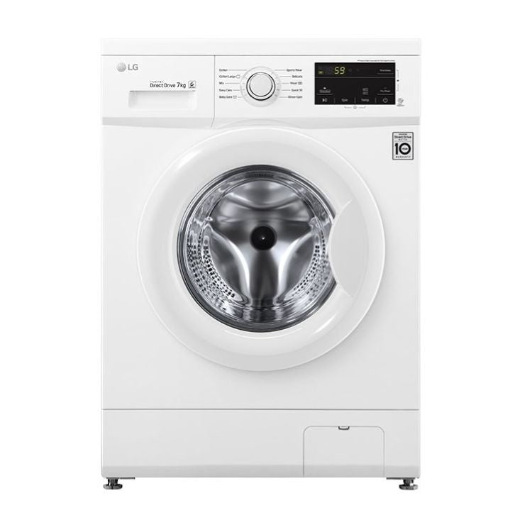 LG, Front Load Washer 8kg, Direct Drive Motor, 6 Motion, White Color