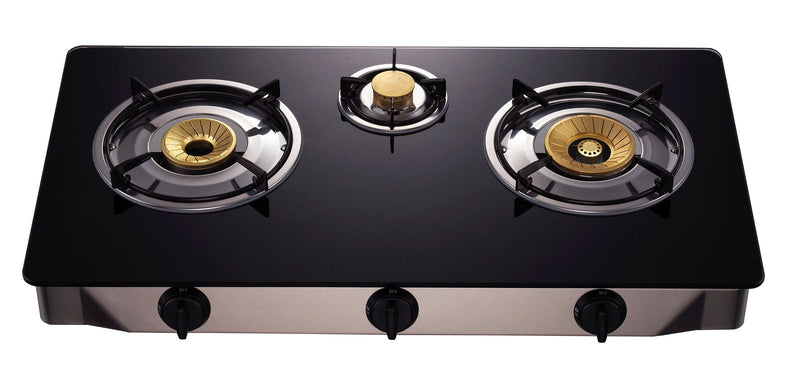 Queen Chef, Brass Double Burner, 3 Burners