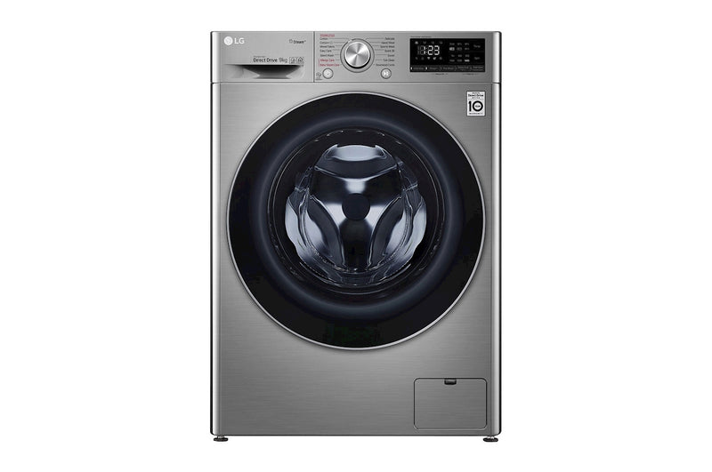 LG, Front Load Washer 9kg, AI Direct Drive Motor, Steam, Silver Color