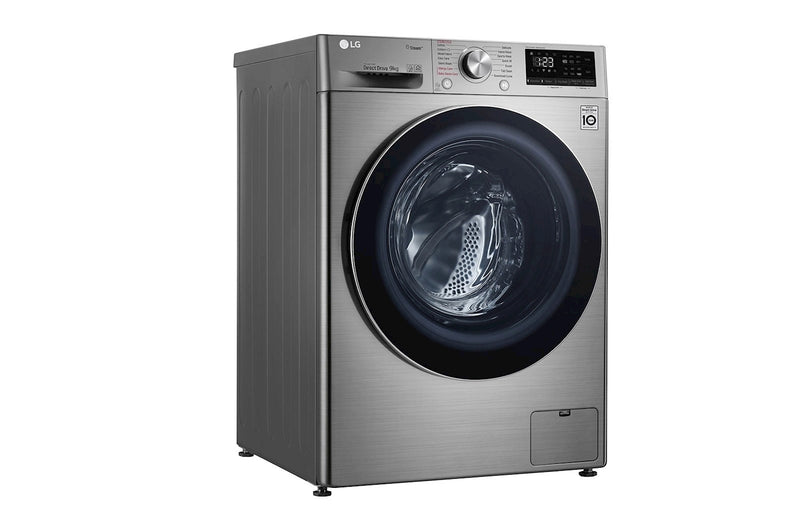 LG, Front Load Washer 9kg, AI Direct Drive Motor, Steam, Silver Color