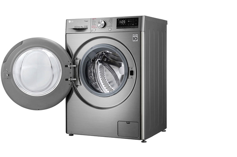 LG, Front Load Washer 9kg, AI Direct Drive Motor, Steam, Silver Color