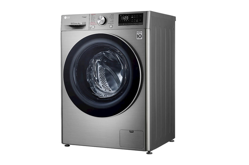 LG, Front Load Washer 9kg, AI Direct Drive Motor, Steam, Silver Color