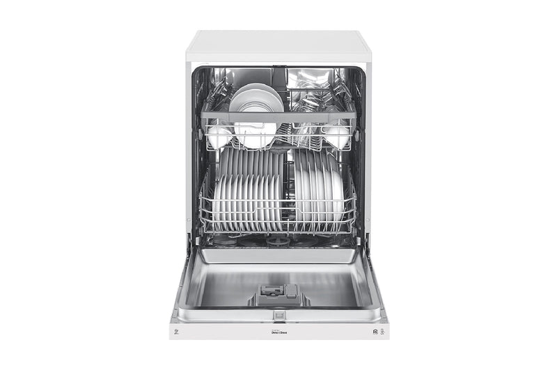 LG, QuadWash™ Dishwasher, 14 Place Settings, EasyRack™ Plus, Inverter Direct Drive, ThinQ, White