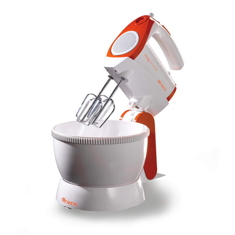 Ariete, Hand Mixer With Bowl, 300 Watts, White & Red