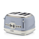 Ariete, 156 Vintage Toaster 4 Slices 1630W, Blue